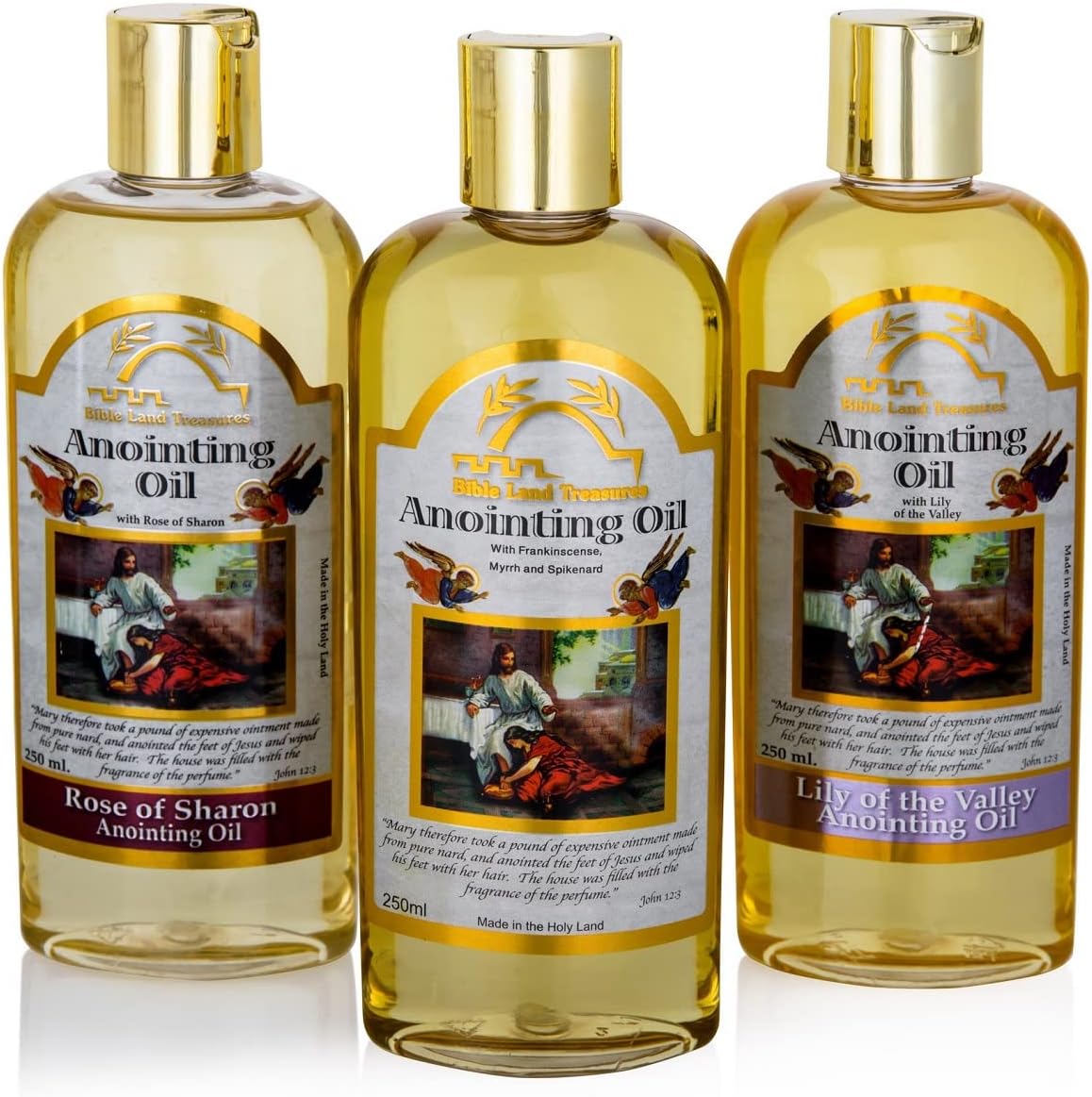 Anointing Oil from Israel in 30, 60, 100 and 250ml Bottles