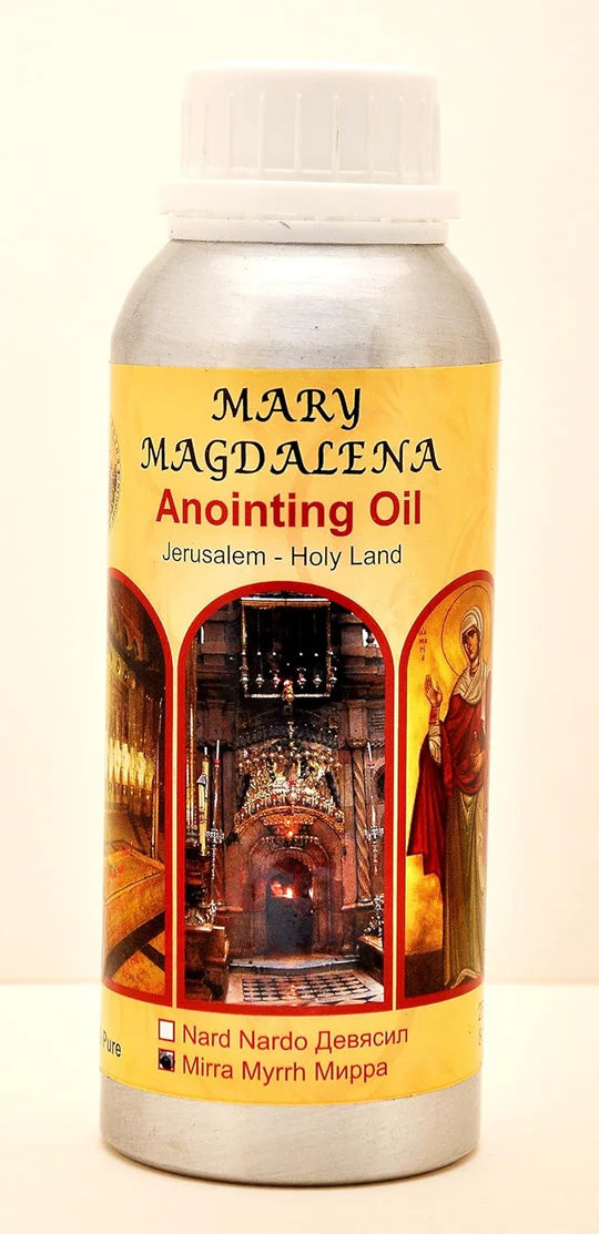 Mary Magdalene Anointing Oil Metal Bottle