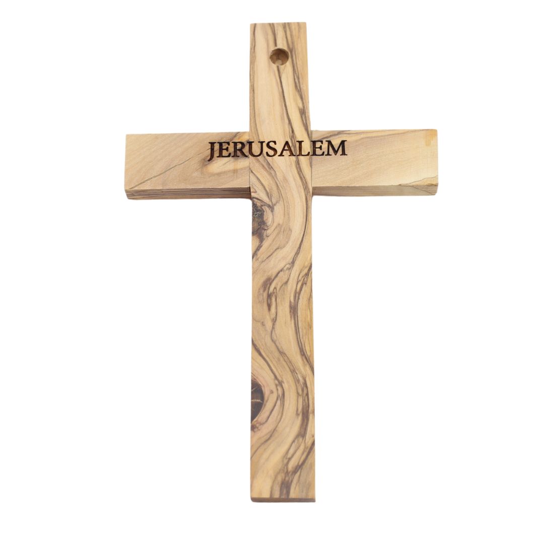 Olive Wood Wall Cross Made in Bethlehem Jerusalem Holyland