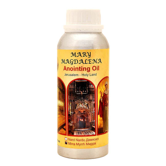 Mary Magdalene Anointing Oil Metal Bottle