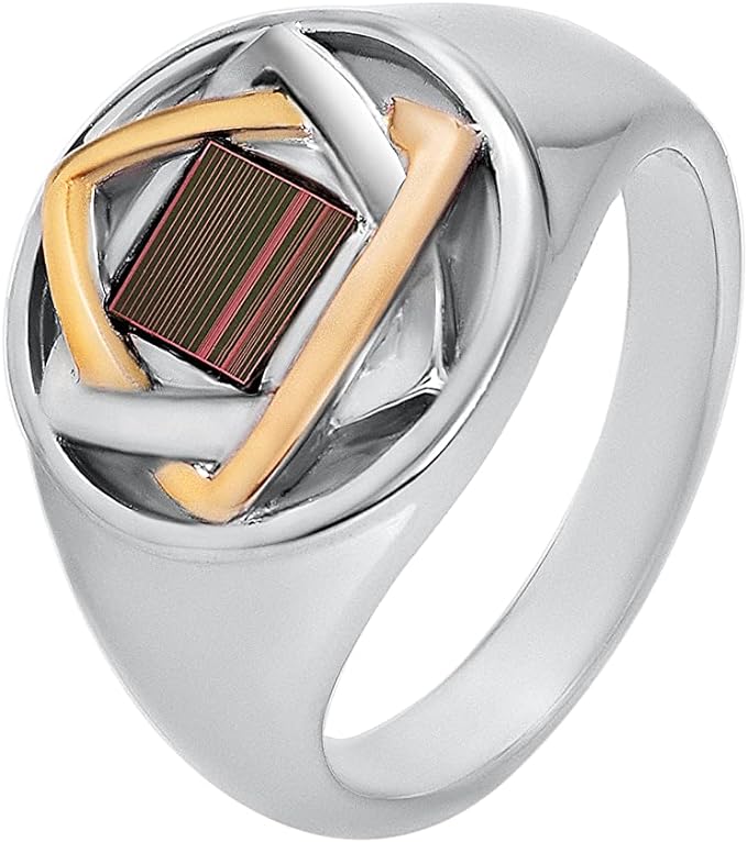 Silver and 9K Gold Ring Nano Sim Old Bible - Star of David