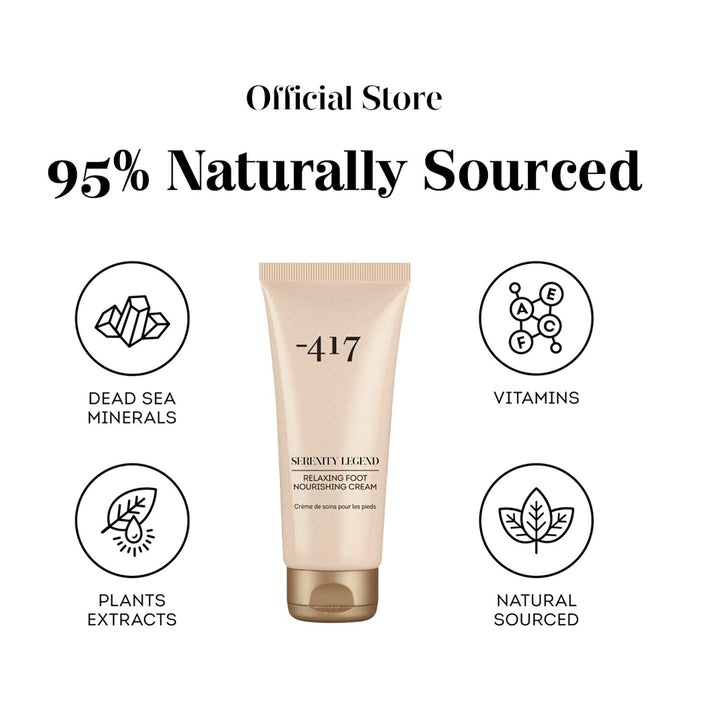 -417 Dead Sea Cosmetics Nourishing Foot Cream - Softening Foot Cream with Shea Butter & Non Greasy