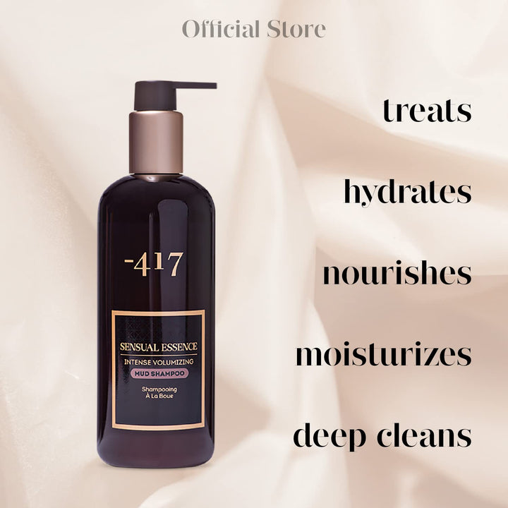 -417 Dead Sea Cosmetics Volumizing Mud Shampoo with Avocado Oil and Vitamin E 100% Vegan 11.83 0z