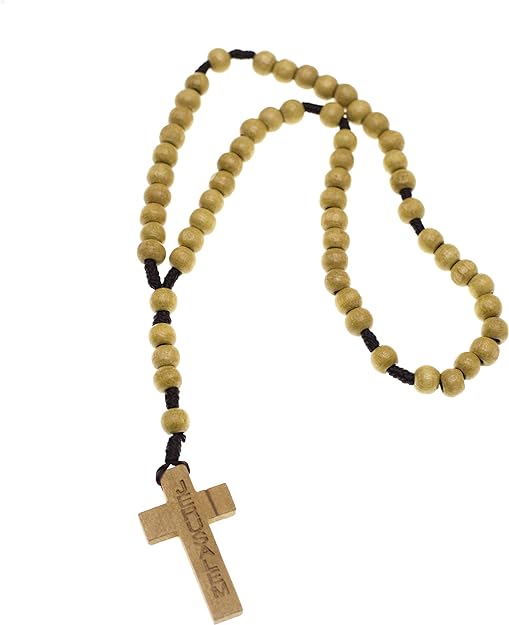 Jerusalem Olive Wood Rosary from The Holy Land Rosary Regular Wood Cross