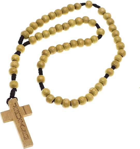 Jerusalem Olive Wood Rosary from The Holy Land Rosary Regular Wood Cross