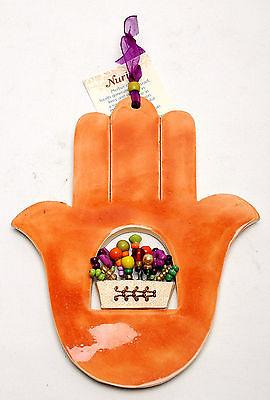 Hamsa Hand Wall Hanging Evil Eye Kabbalah Luck New Ceramics from holy land