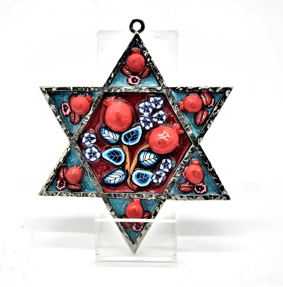 Star of David Fimo Blessings figure for Home Blessing Wall Hanging