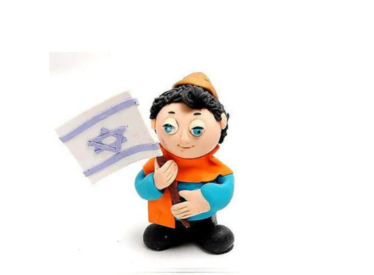 Jewish Figure Made of Clay Hand Made Art Designed