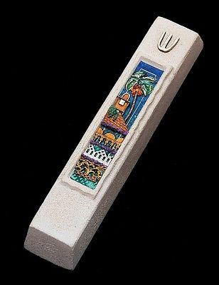 Mezuzah Made in Jerusalem Cast Stone By Shulamit Kanter Art Design