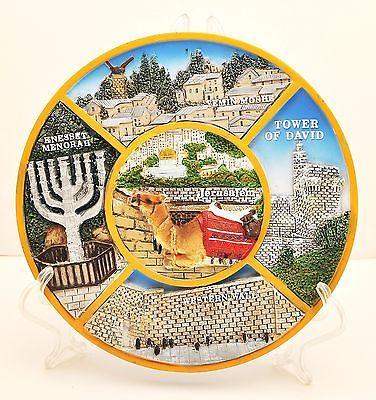 Collectible Ceramics Plate With Stand From Holyland Jerusalem 17.0 cm scope