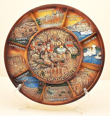 Collectible Ceramic Plate With Stand From Holyland Jerusalem #6