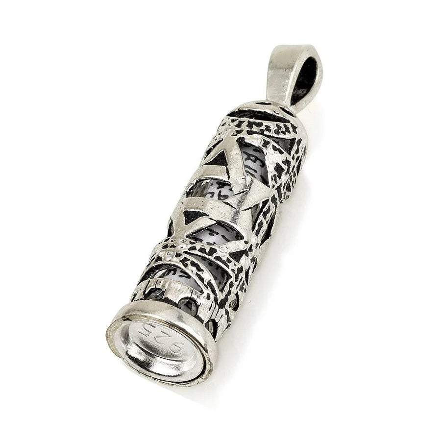 Mezuzah Pendant With Greeting Card Sterling Silver 925