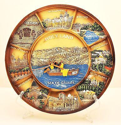 Collectible Ceramic Plate With Stand From Holyland Jerusalem #6