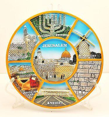 Collectible Ceramics Plate With Stand From Holyland Jerusalem 17.0 cm scope