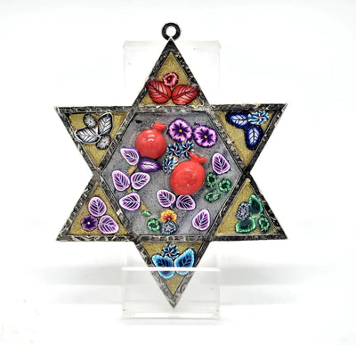 Star of David Fimo Blessings figure for Home Blessing Wall Hanging