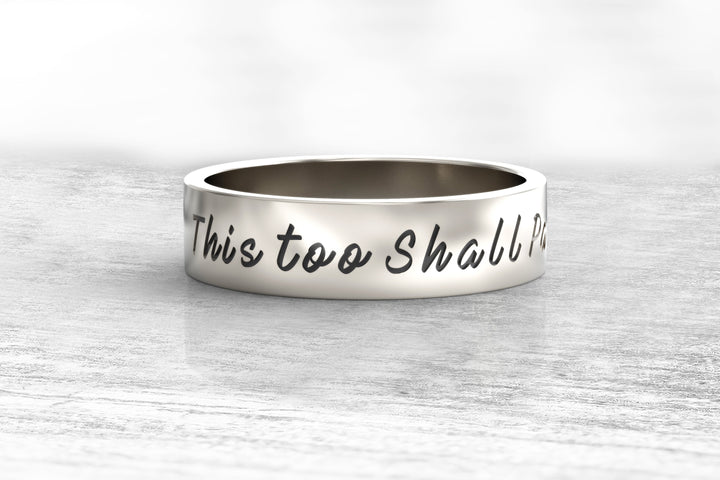 This Too Shall Pass Ring ,Gam Zeh Ya'avor Ring, Motivational ring, Inspirational message ring ,Custom Message Ring, Choose Joy ring