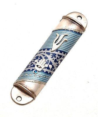 Metal Mezuzah in Silver Plated Hands Made By Lili Art Design