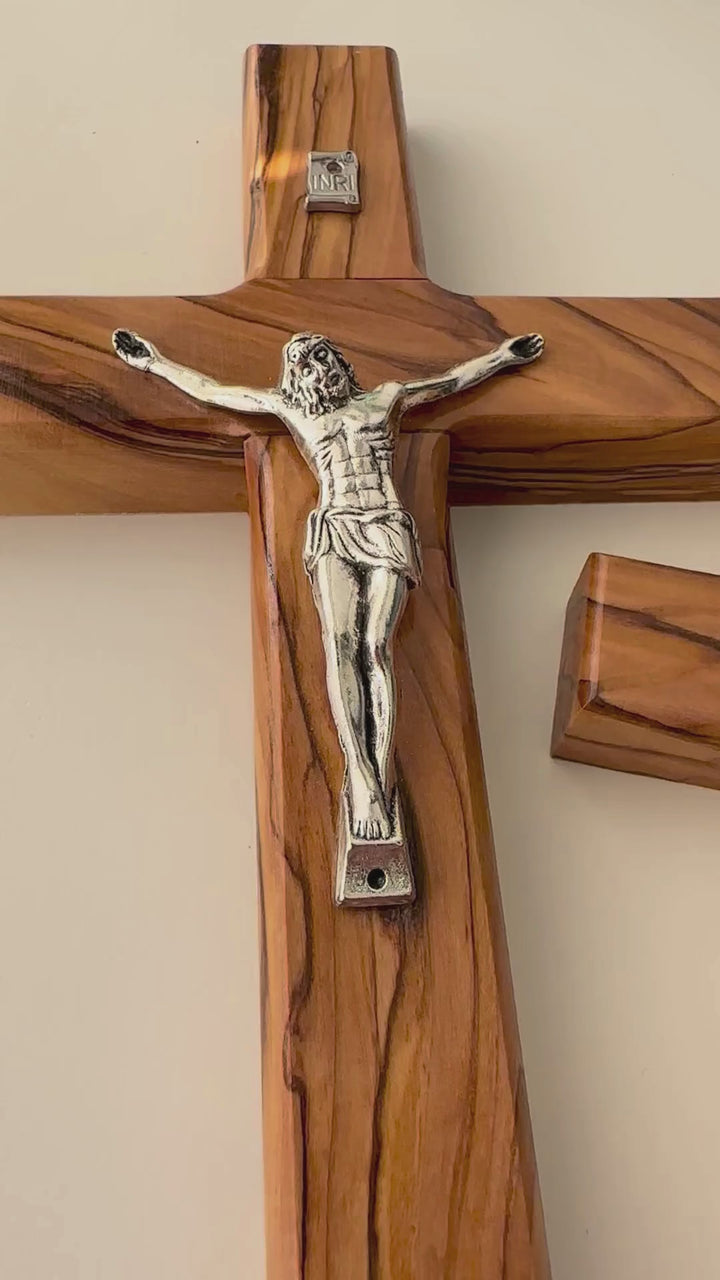 Olive Wood Wall Cross Made in Bethlehem Jerusalem Holyland