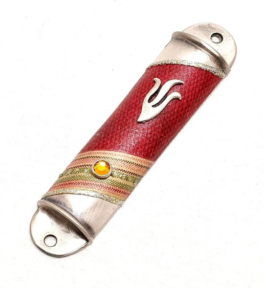 Metal Mezuzah in Silver Plated Hands Made By Lili Art Design