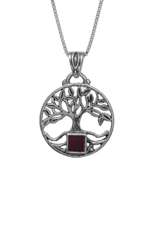 Nano Sim OB Silver Pendant - Tree of Life from the Holyland