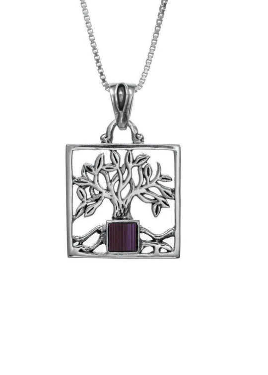 Nano Sim OB Silver Pendant - Tree of Life from the Holyland