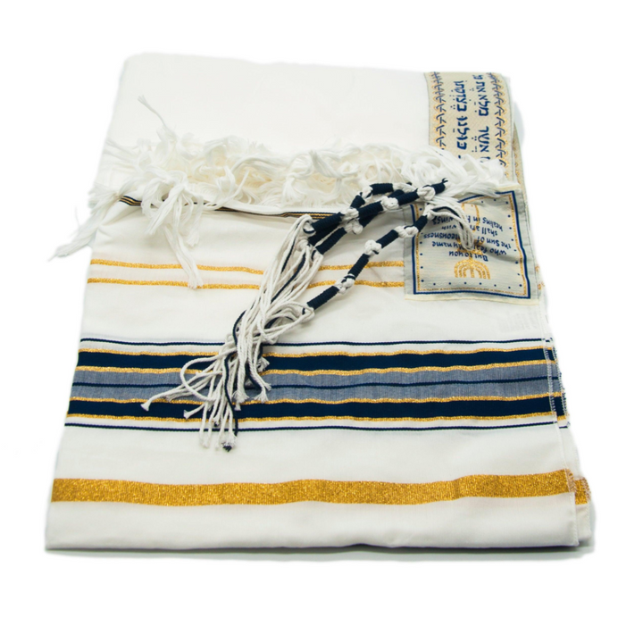 Extra Large Messianic Tallit Prayer Shawl and Bag XL