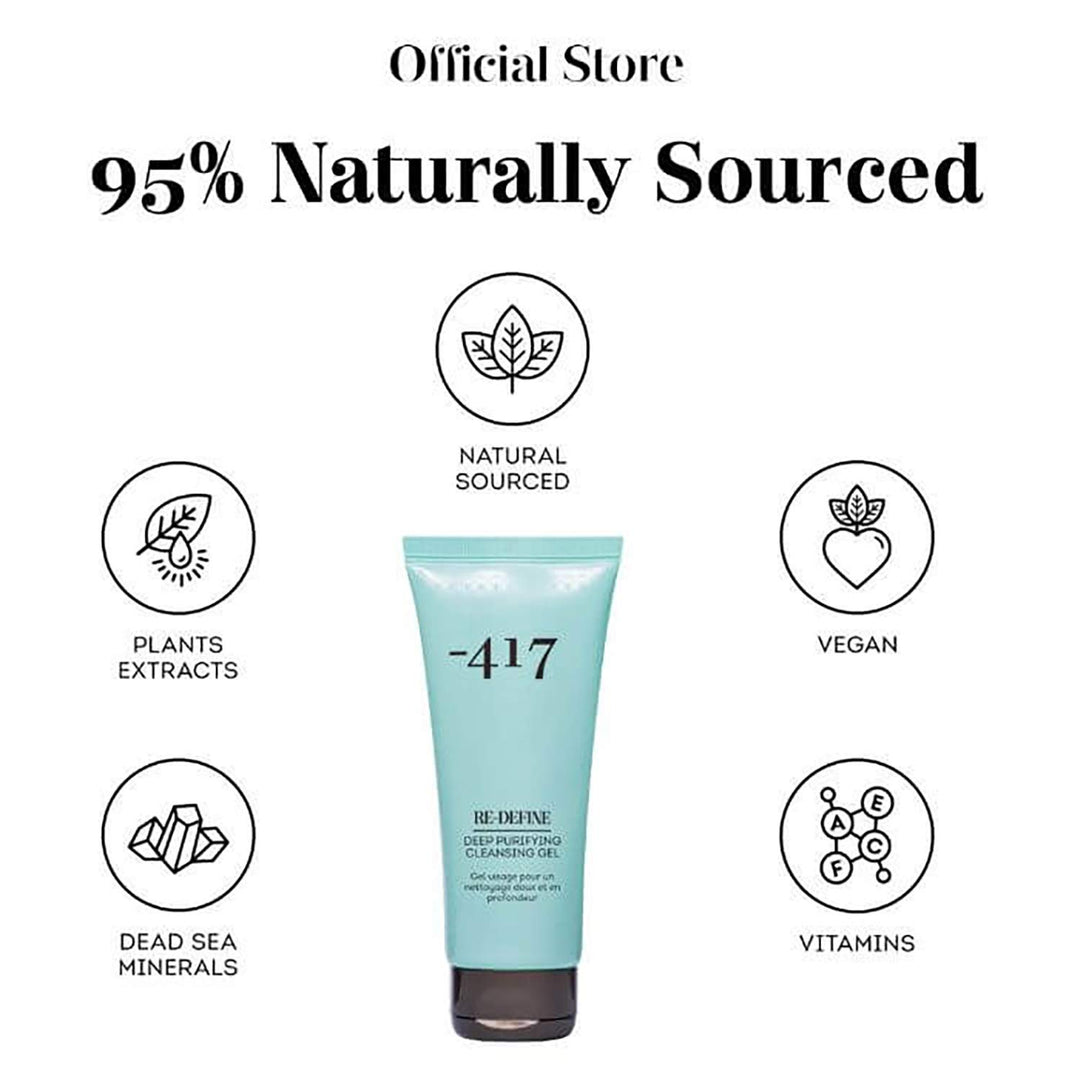 -417 Dead Sea Cosmetics Redefine Deep Purifying Cleansing Gel  Face & Removes Makeup 200 ml