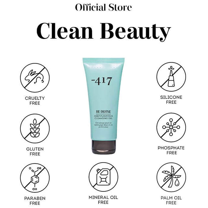 -417 Dead Sea Cosmetics Redefine Deep Purifying Cleansing Gel  Face & Removes Makeup 200 ml