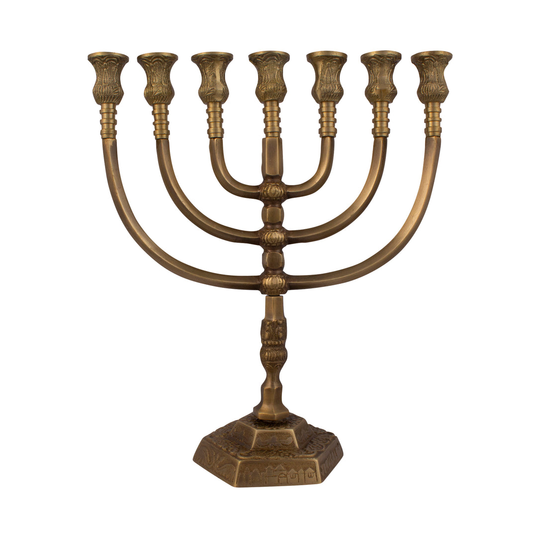 Large Authentic Bronze Plated Menorah 12″ / 30cm