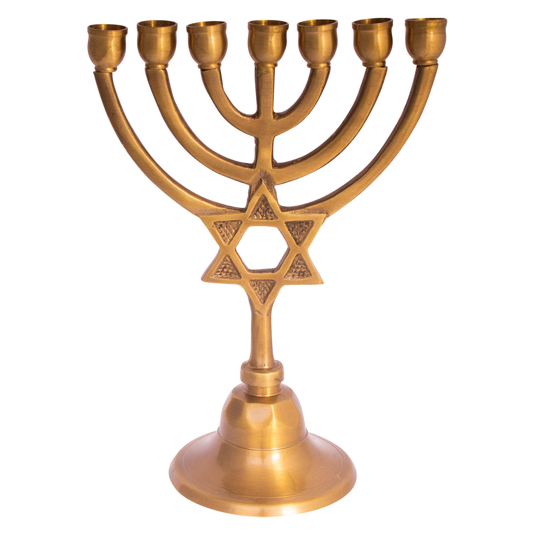 Menorah candelabra With Star of David 8″ / 20 cm