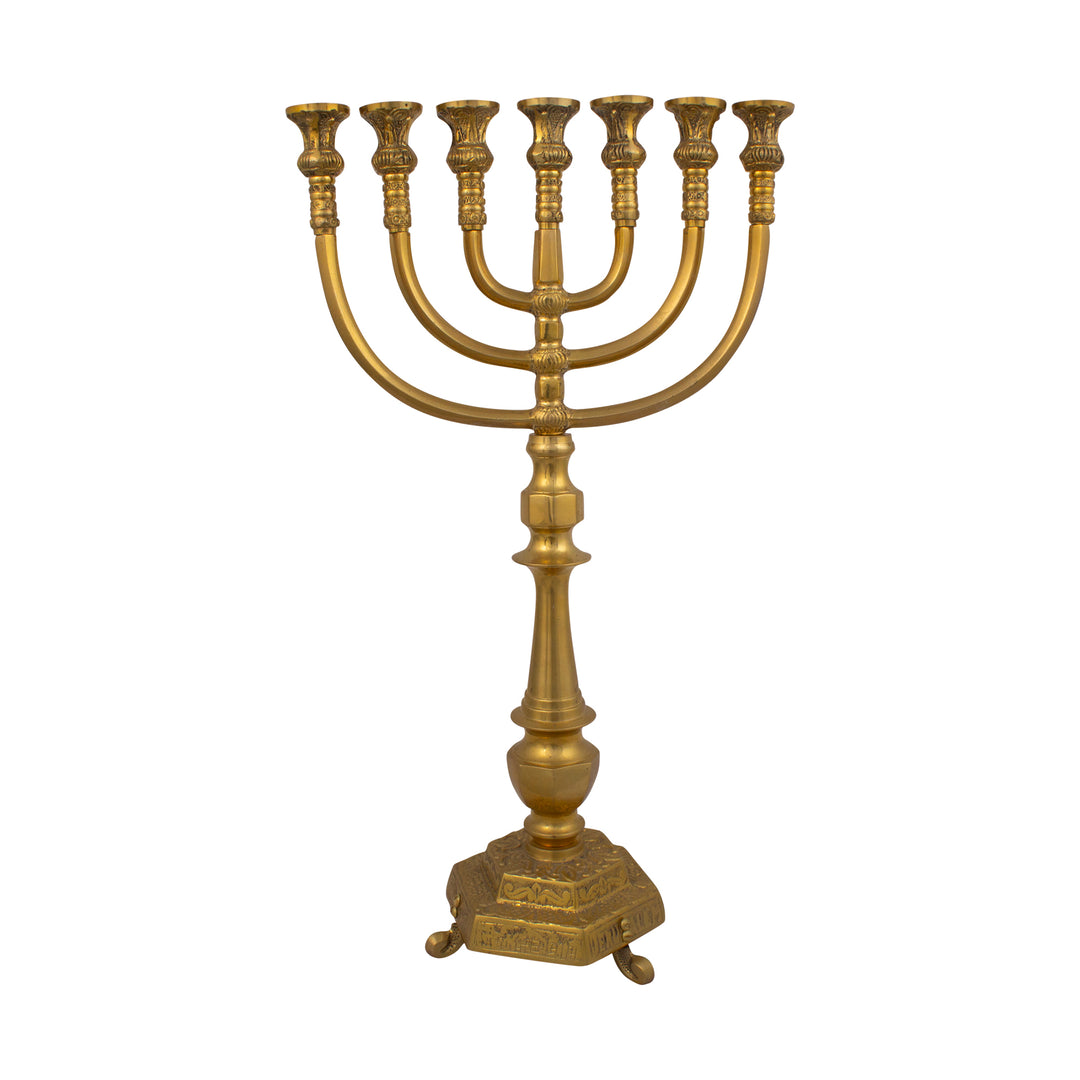 Large Authentic Bronze Plated Menorah 17″ / 42 cm