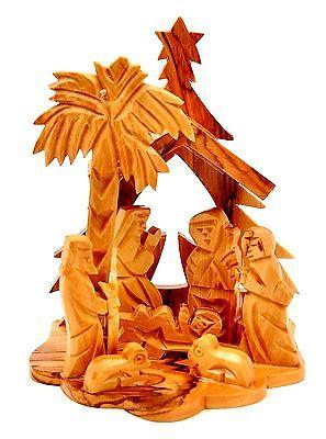 Crib Nativity Model 111 Made in Olivewood From Bethlehem.