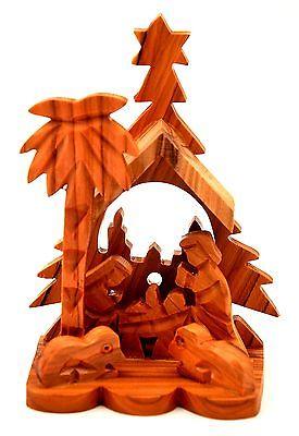 Crib Nativity Model 112 Made in Olivewood From Bethlehem Jerusalem.