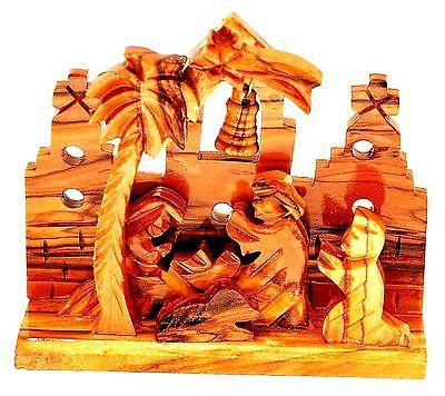 Crib Nativity Model 1303 Made in Olivewood From Bethlehem.