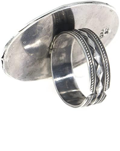 Eilat Stone Ring in 925 Sterling Silver #1 - Spring Nahal