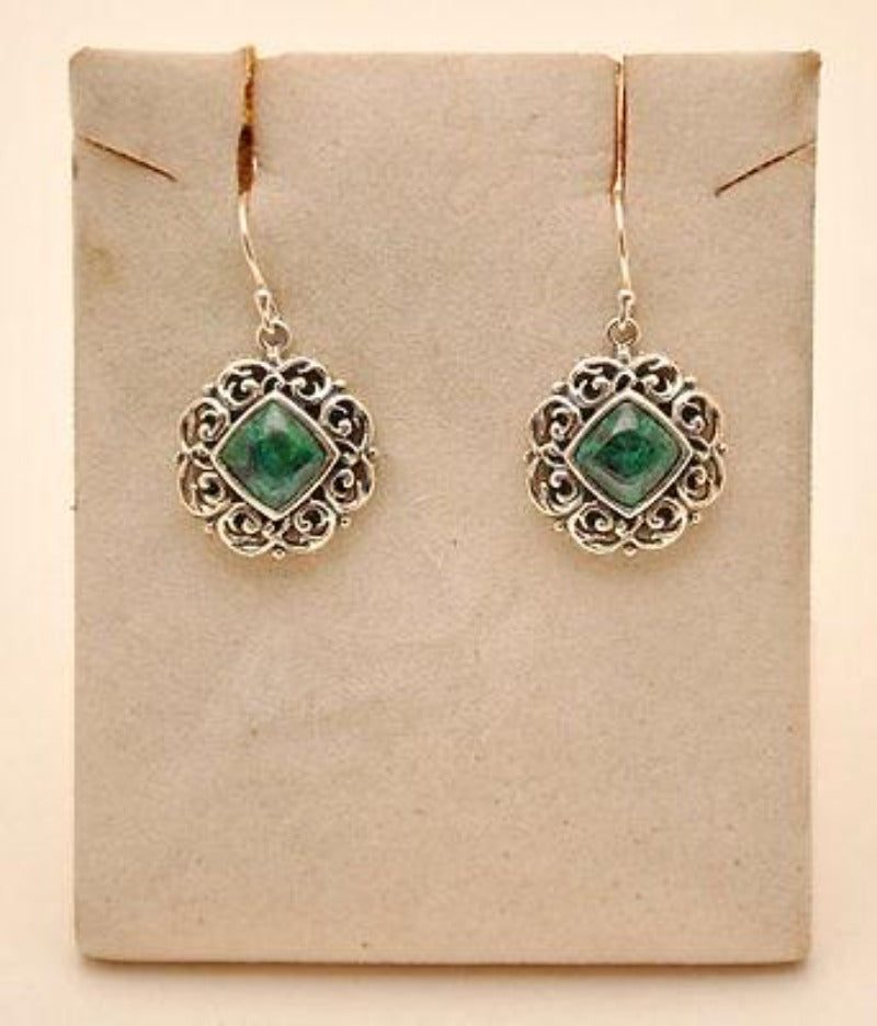 Eilat Stone Set Pendant & Earrings in 925 Sterling Silver #5 - Spring Nahal