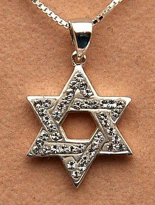 Magen David Star Of David Pendant With Crystal Gemstone Sterling Silver 925 - Spring Nahal