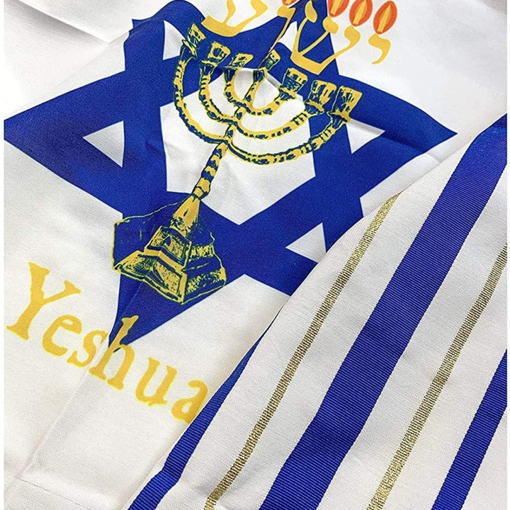 Messianic Tallit Prayer Shawl Talit Dark Navy And Gold With Talis Bag Blue