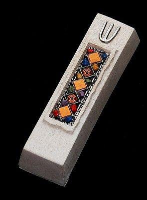 Mezuzah Made in Jerusalem Cast Stone By Shulamit Kanter Art Design - Spring Nahal