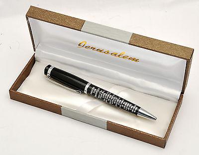 Prayer For Traveler Black & Silver Blessing Pen From Jerusalem in English - Spring Nahal