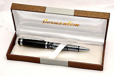 Prayer For Traveler Black & Silver Blessing Pen From Jerusalem in English - Spring Nahal