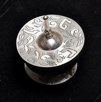 Roman Glass Hanukkah Dreidel Hand Made Sterling Silver Certificate Large Size #2 - Spring Nahal