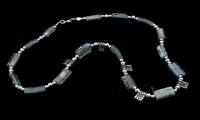 Roman Glass Necklace Sterling Silver 925 Authentic & Luxurious with Certificate. - Spring Nahal