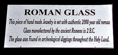 Roman Glass Necklace Sterling Silver 925 Authentic & Luxurious with Certificate. - Spring Nahal