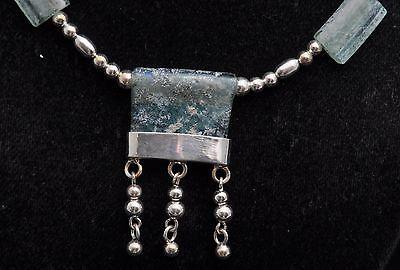 Set Of Roman Glass Bracelet, Earrings & Necklace Sterling Silver 925 - Spring Nahal