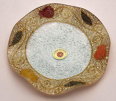 Small Shabbat Kiddush Plate In Hand Made Painting & Design. - Spring Nahal