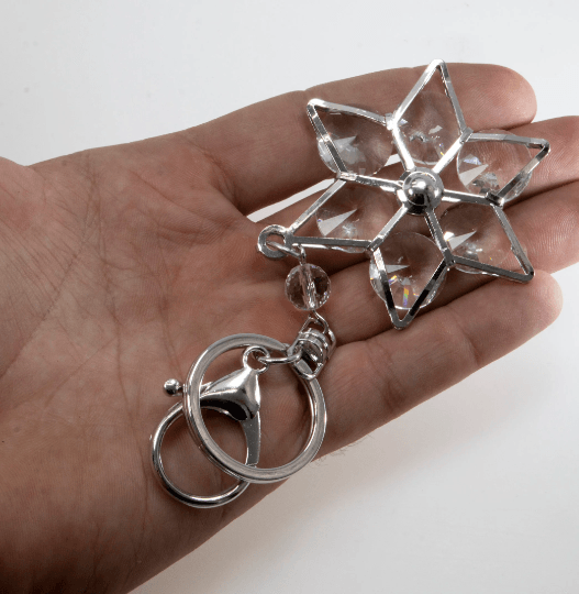 Star of David Keychain from Jerusalem Holyland - Spring Nahal