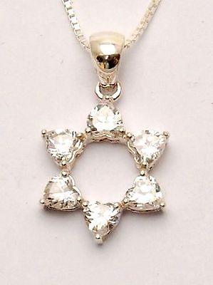 Star of David ( Magen David ) Pendant WithCrystal Gemstone Sterling Silver - Spring Nahal