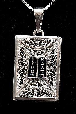 Torah Book Sefer Torah Pendant Open & Close Sterling Silver 925 - Spring Nahal