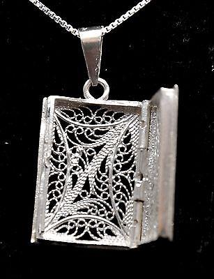 Torah Book Sefer Torah Pendant Open & Close Sterling Silver 925 - Spring Nahal